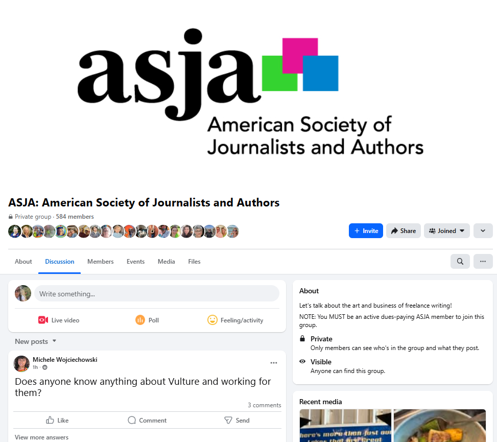 ASJA Facebook page