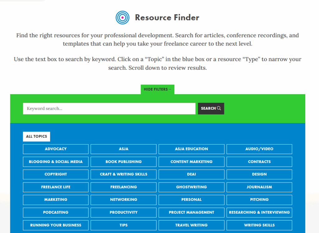 ASJA Resource Finder