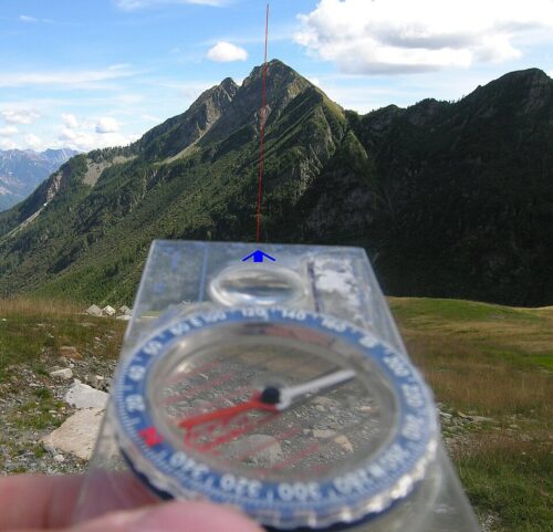 Using a compass to navigate