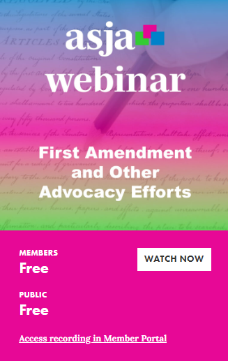 ASJA 1st Amendment webinar screen shot