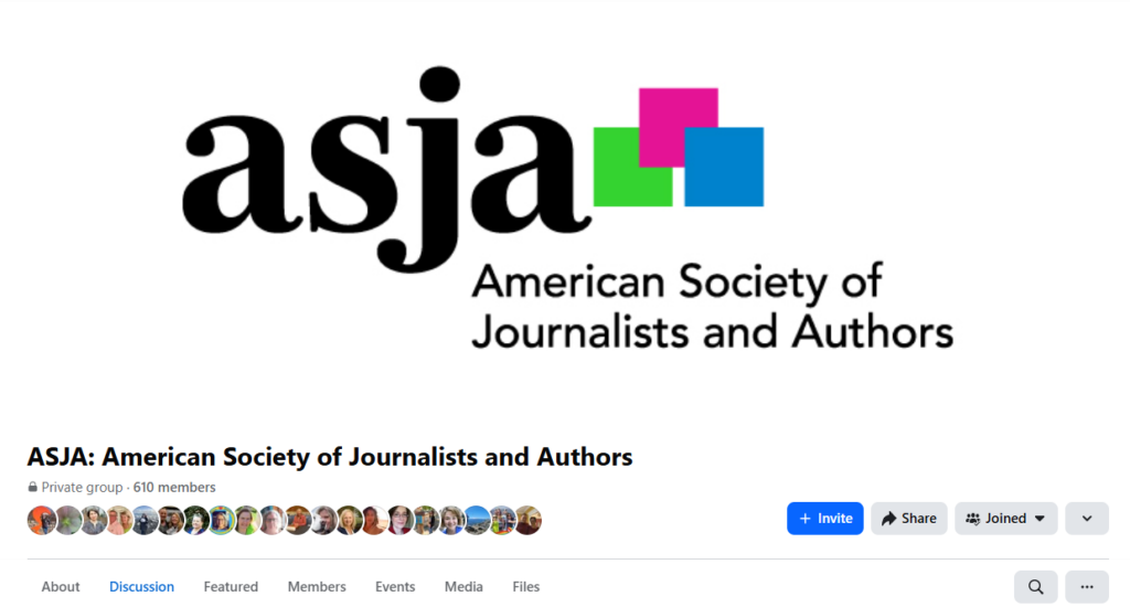 Members only ASJA Facebook group