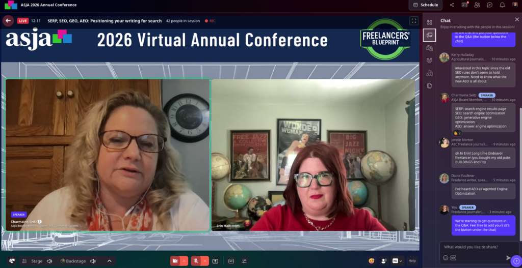 2026 ASJA conference day2 stand out in search session screenshot 4 21 2026